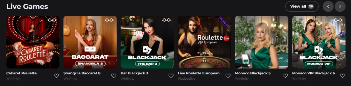 memocasino live games